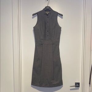Burberry Wool Gray Sleeveless Casual Classic Midi Dress